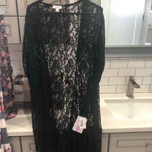 LulaRoe black lace Sarah M